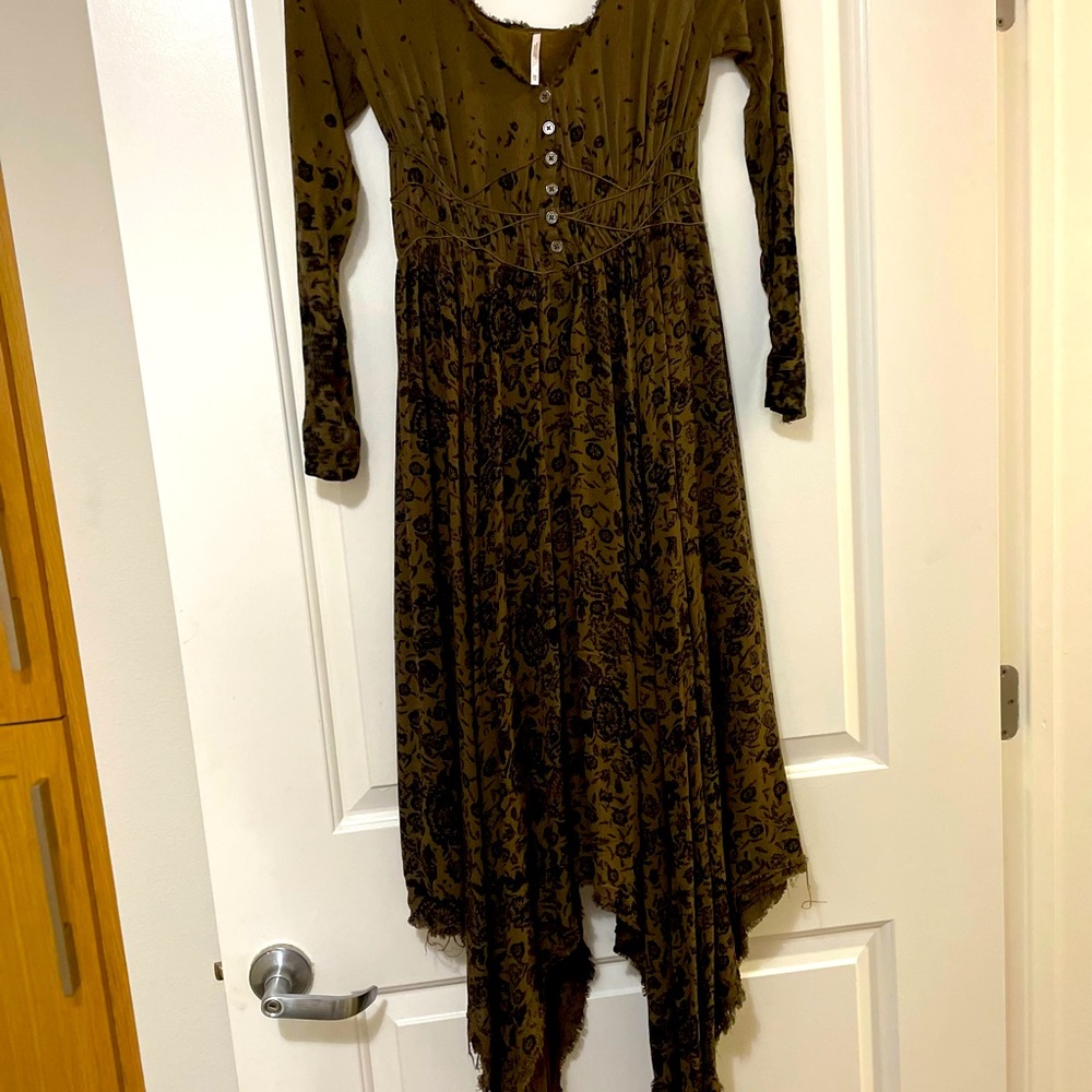 Green Different Lengths Dress